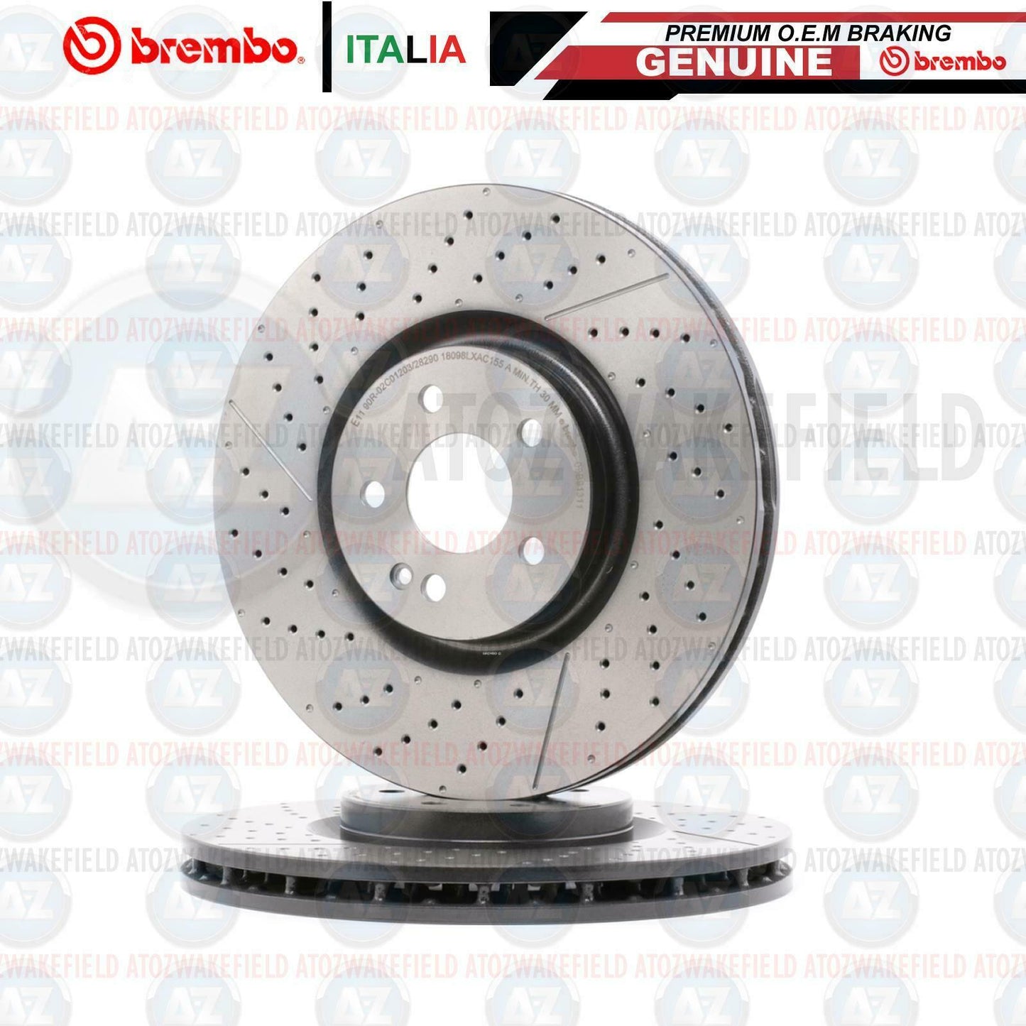 FOR MERCEDES BENZ AMG CLA45 A45 GLA45 AMG FRONT BREMBO BRAKE DISCS PAIR 350mm