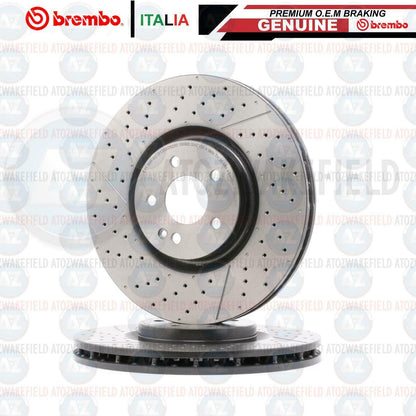FOR MERCEDES BENZ AMG CLA45 A45 GLA45 AMG FRONT BREMBO BRAKE DISCS PAIR 350mm