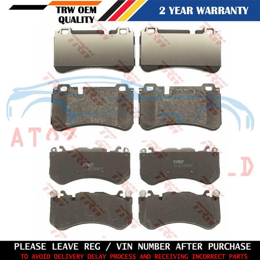 FOR MERCEDES BENZ C63 AMG 2008- FRONT REAR TRW BRAKE PADS SET PREMIUM QUALITY
