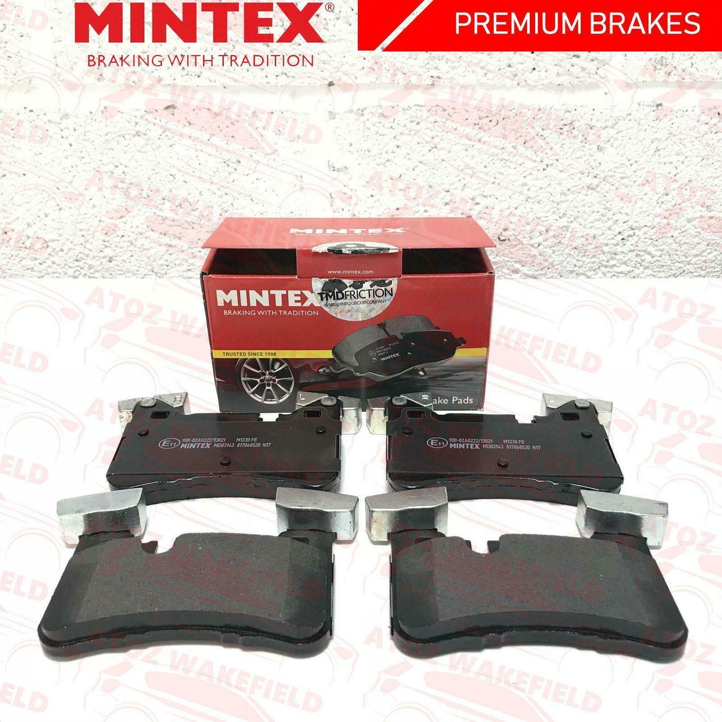 FOR MERCEDES BENZ C63 E63 CLS63 AMG REAR PREMIUM MINTEX BRAKE PADS SENSOR WIRE