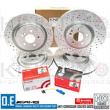 FOR MERCEDES BENZ A45 AMG FRONT REAR BRAKE DISCS BREMBO PADS SENSOR 350mm 330mm