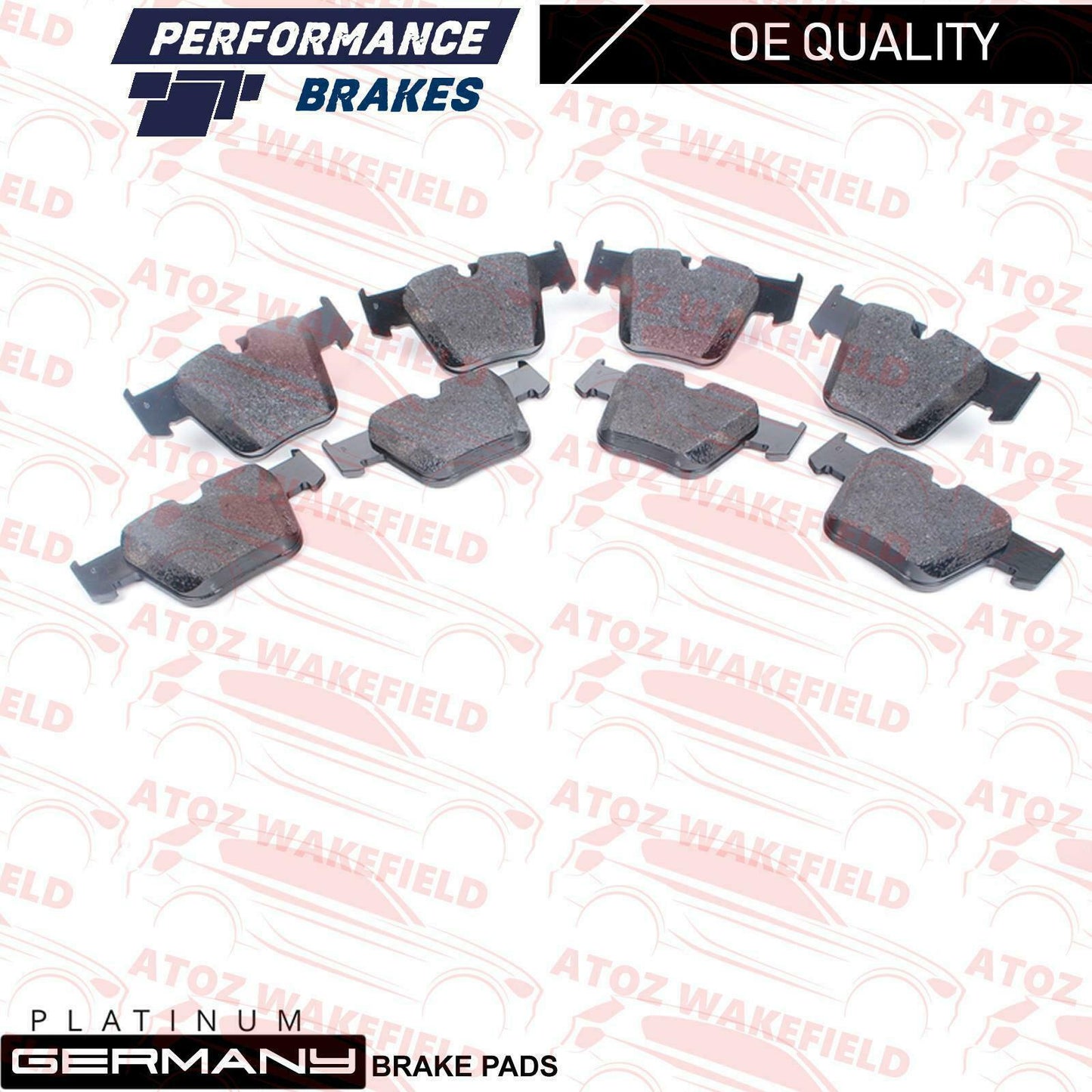 FOR MERCEDES BENZ S63 CL63 CL65 AMG W220 W221 C216 FRONT PLATINUM BRAKE PADS x8