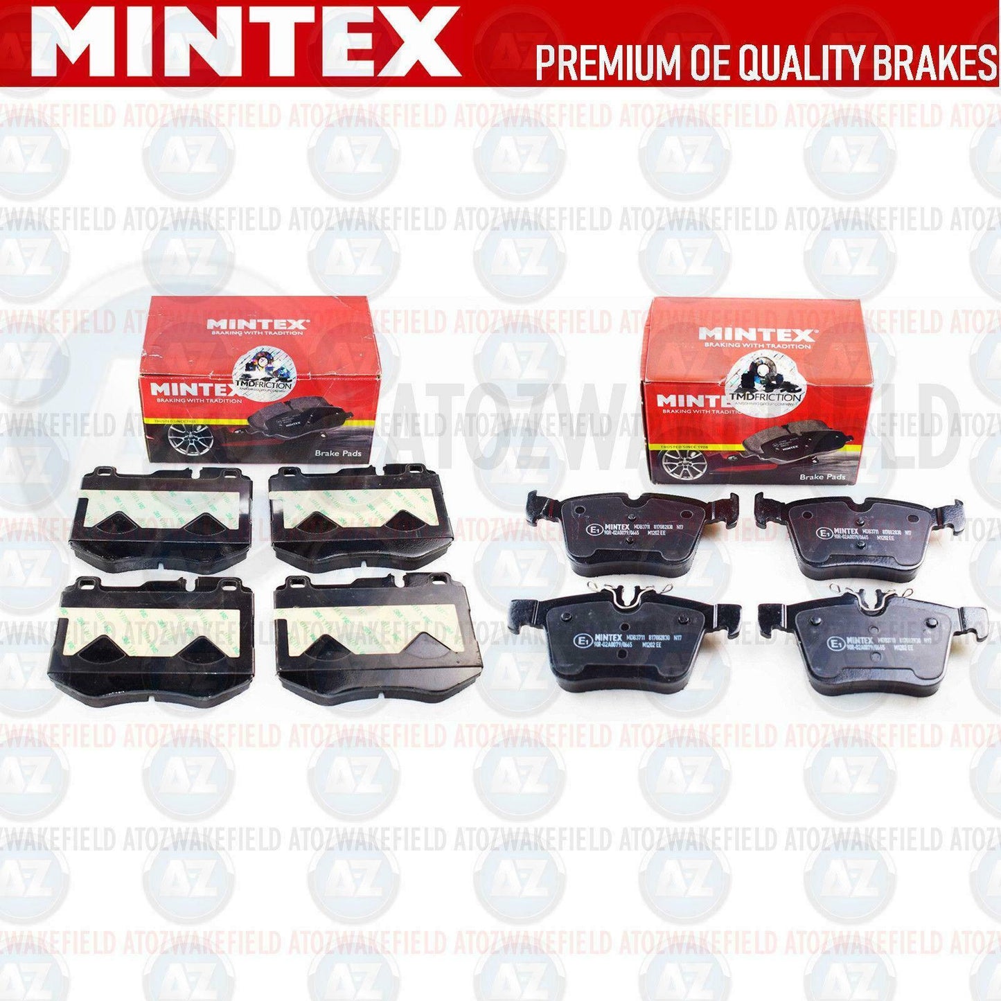 FOR MERCEDES C CLASS C220 C250 C300 AMG FRONT REAR PREMIUM MINTEX BRAKE PADS SET