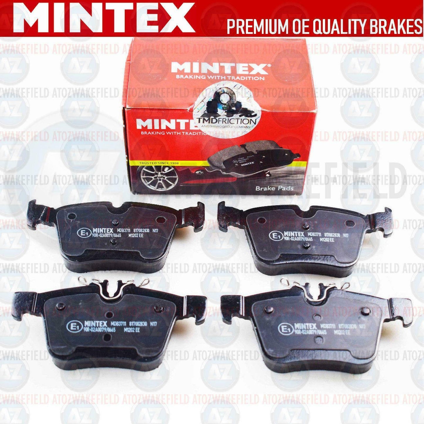 FOR MERCEDES C CLASS C220 C250 C300 AMG FRONT REAR PREMIUM MINTEX BRAKE PADS SET
