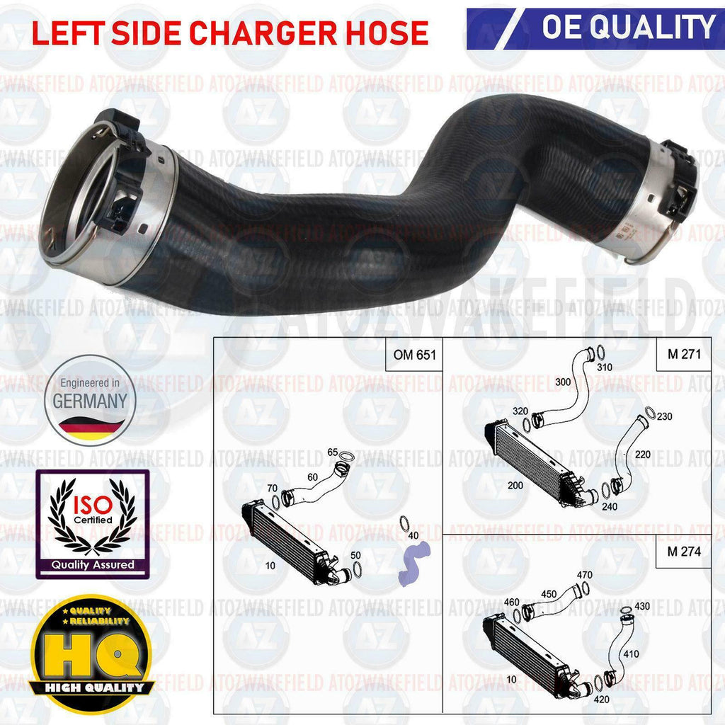 FOR MERCEDES C E CLS CLASS 2.2 CDI LEFT CHARGE AIR INTERCOOLER HOSE A2125280000