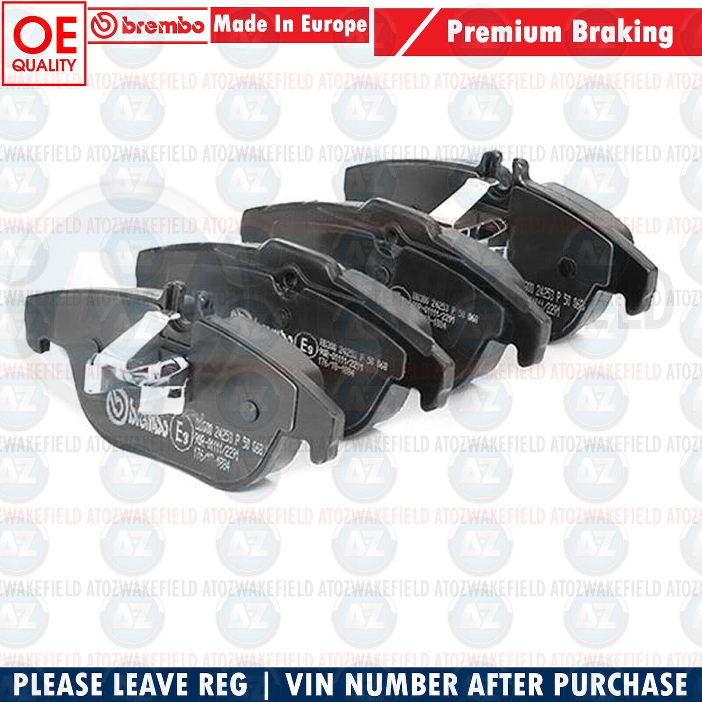 FOR MERCEDES E200 E220 E250 CGI CDI 09-16 REAR BREMBO BRAKE PADS SET RR NEW