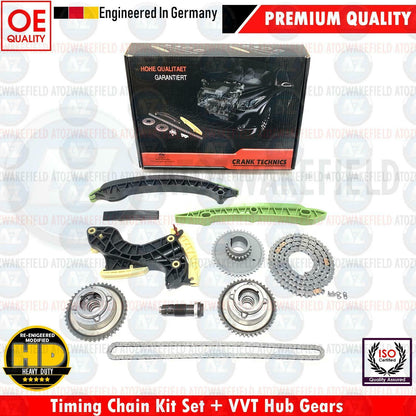 FOR MERCEDES C200 E200 SL250 SLK200 KOMPRESSOR TIMING CHAIN KIT VVT CAM GEARS