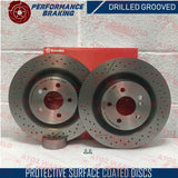FOR MERCEDES C63 AMG W204 S204 C204 GENUINE BREMBO REAR BRAKE DISCS PAIR 330mm