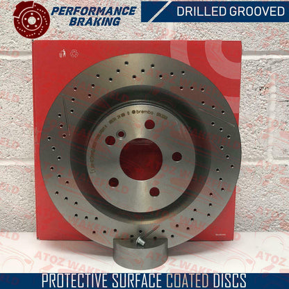 FOR MERCEDES C63 AMG W204 S204 C204 GENUINE BREMBO REAR BRAKE DISCS PAIR 330mm