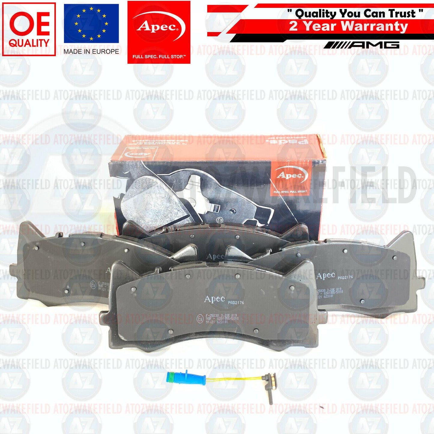 MERCEDES C63 C63S E63 E63S AMG FRONT PREMIUM APEC BRAKE PADS SET A0004204700