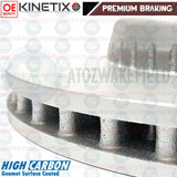 FOR MERCEDES E-CLASS 16- FRONT PREMIUM HIGH CARBON BRAKE DISCS PAIR 330mm COATED