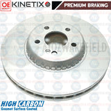 FOR MERCEDES C/E CLASS FRONT COATED HIGH CARBON BONDED BRAKE DISCS PAIR 330mm