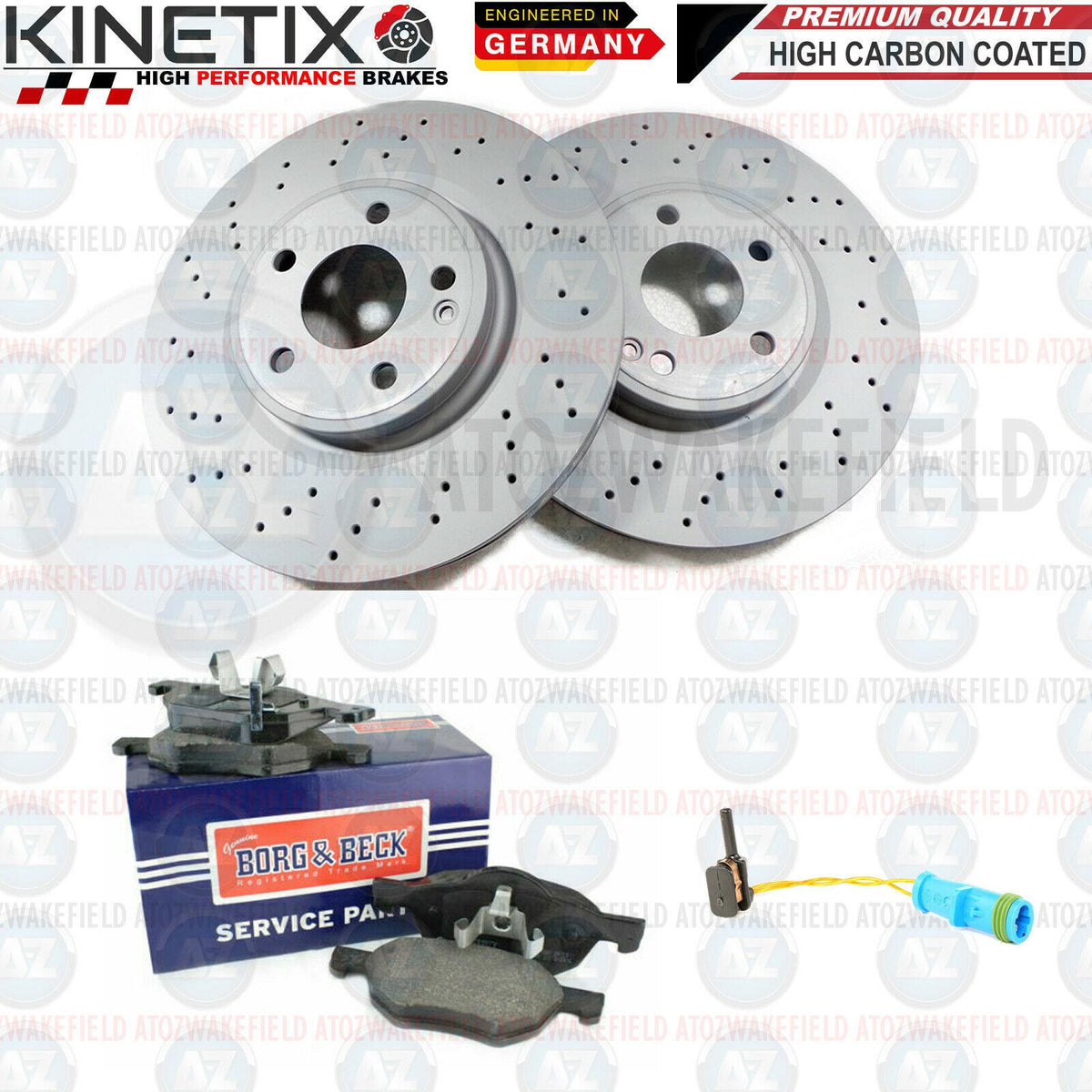 FOR MERCEDES CLA220 CLA250 GLA220 GLA250 AMG FRONT BRAKE DISCS PADS WIRE 320mm
