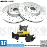FOR MERCEDES CLA45 AMG 13-19 FRONT BRAKE DISCS TEXTAR PADS WEAR SENSOR 350mm