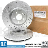 FOR MERCEDES CLA45 AMG 13-19 FRONT BRAKE DISCS TEXTAR PADS WEAR SENSOR 350mm