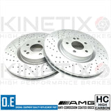 FOR MERCEDES CLA45 AMG 13-19 FRONT BRAKE DISCS TEXTAR PADS WEAR SENSOR 350mm