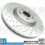 FOR MERCEDES CLA45 AMG 13-19 FRONT BRAKE DISCS TEXTAR PADS WEAR SENSOR 350mm