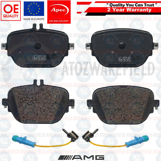 FOR MERCEDES GLC63 S GLC63 AMG REAR PREMIUM APEC BRAKE PADS + WEAR WIRE SENSORS