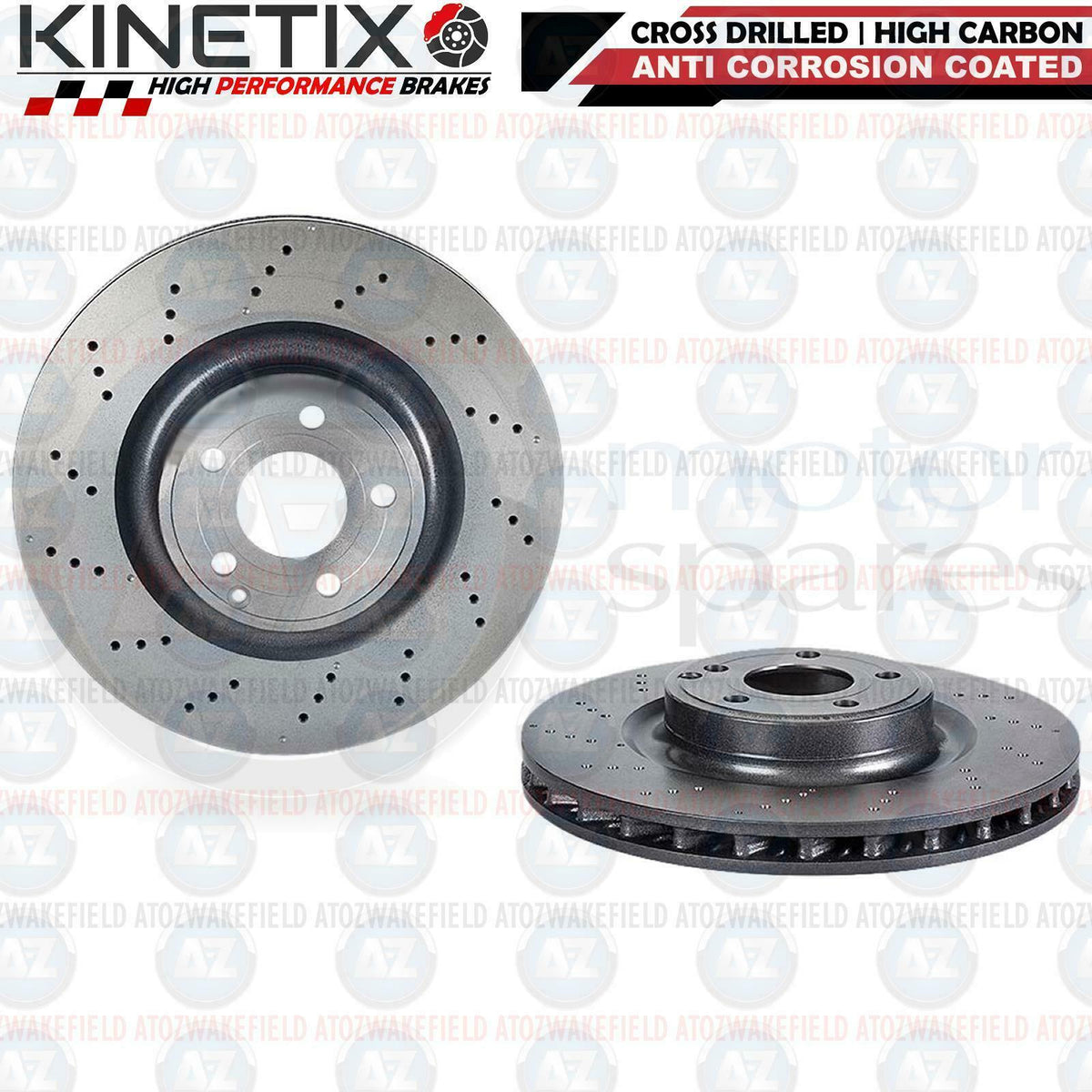 For Mercedes E-Class W212 S212 A207 C207 Front Drilled Brake Discs Pair 344mm