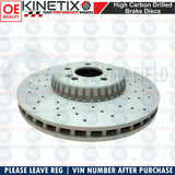 FOR MERCEDES E300d AMG FRONT DRILLED BONDED BRAKE DISCS TRW PADS SENSOR 342mm