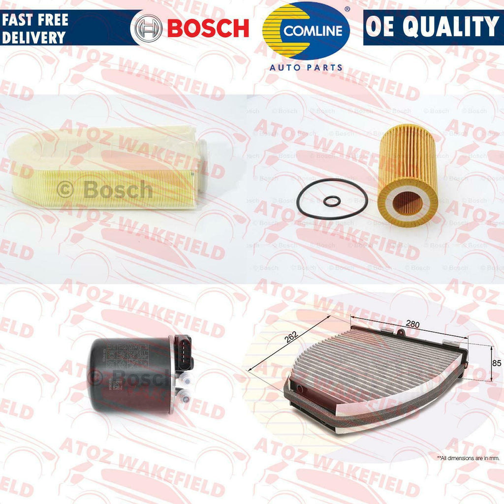 FOR MERCEDES E220 E250 CDI GENUINE BOSCH AIR OIL DIESEL FUEL FILTER SERVICE KIT