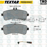 FOR MERCEDES E63 AMG 17- REAR DRILLED GROOVED BRAKE DISCS TEXTAR PADS WIRE 360mm