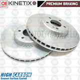 FOR MERCEDES C-CLASS 14- FRONT PREMIUM HIGH CARBON BRAKE DISCS PADS 330mm COATED