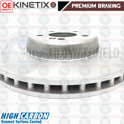 FOR MERCEDES E-CLASS 16- FRONT PREMIUM HIGH CARBON BRAKE DISCS PADS 330mm COATED