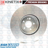 FOR MERCEDES C-CLASS 14- FRONT PREMIUM HIGH CARBON BRAKE DISCS PADS 330mm COATED