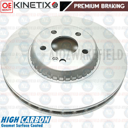FOR MERCEDES E-CLASS 16- FRONT PREMIUM HIGH CARBON BRAKE DISCS PADS 330mm COATED