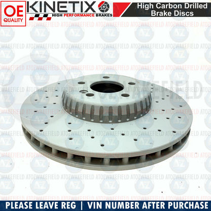 FOR MERCEDES E300e AMG SPORT DRILLED PERFORATED FRONT BRAKE DISCS PADS SENSOR 342mm