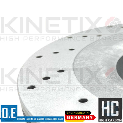 FOR MERCEDES G55 G63 AMG REAR CROSS DRILLED PERFORMANCE BRAKE DISCS PADS 330mm