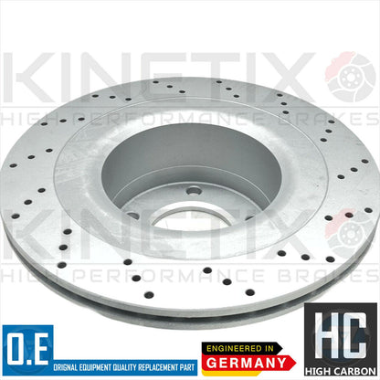 FOR MERCEDES G55 G63 AMG REAR DRILLED BRAKE DISCS PAIR 330mm COATED
