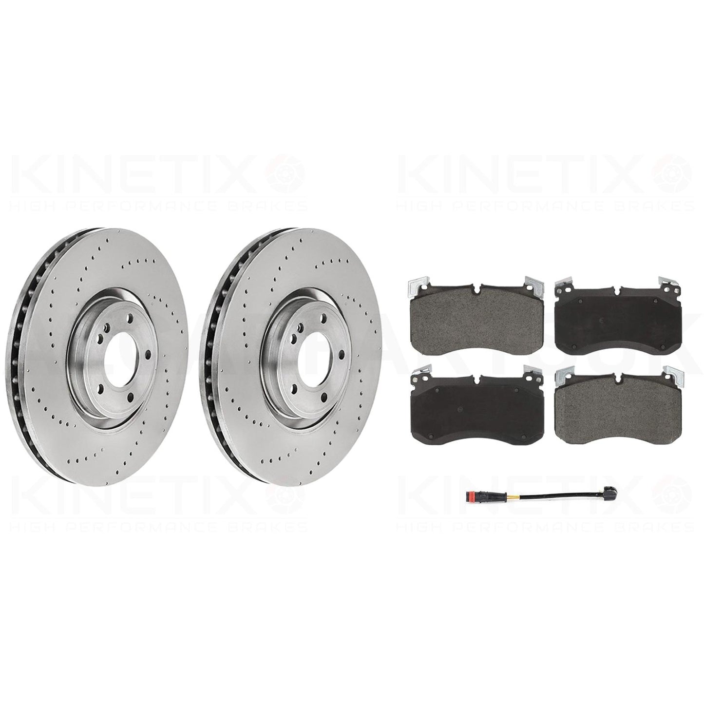 FOR MERCEDES G-CLASS G63 AMG 2018- FRONT REAR BRAKE DISCS PADS & WEAR WIRE SENSOR LEADS 400mm 370mm