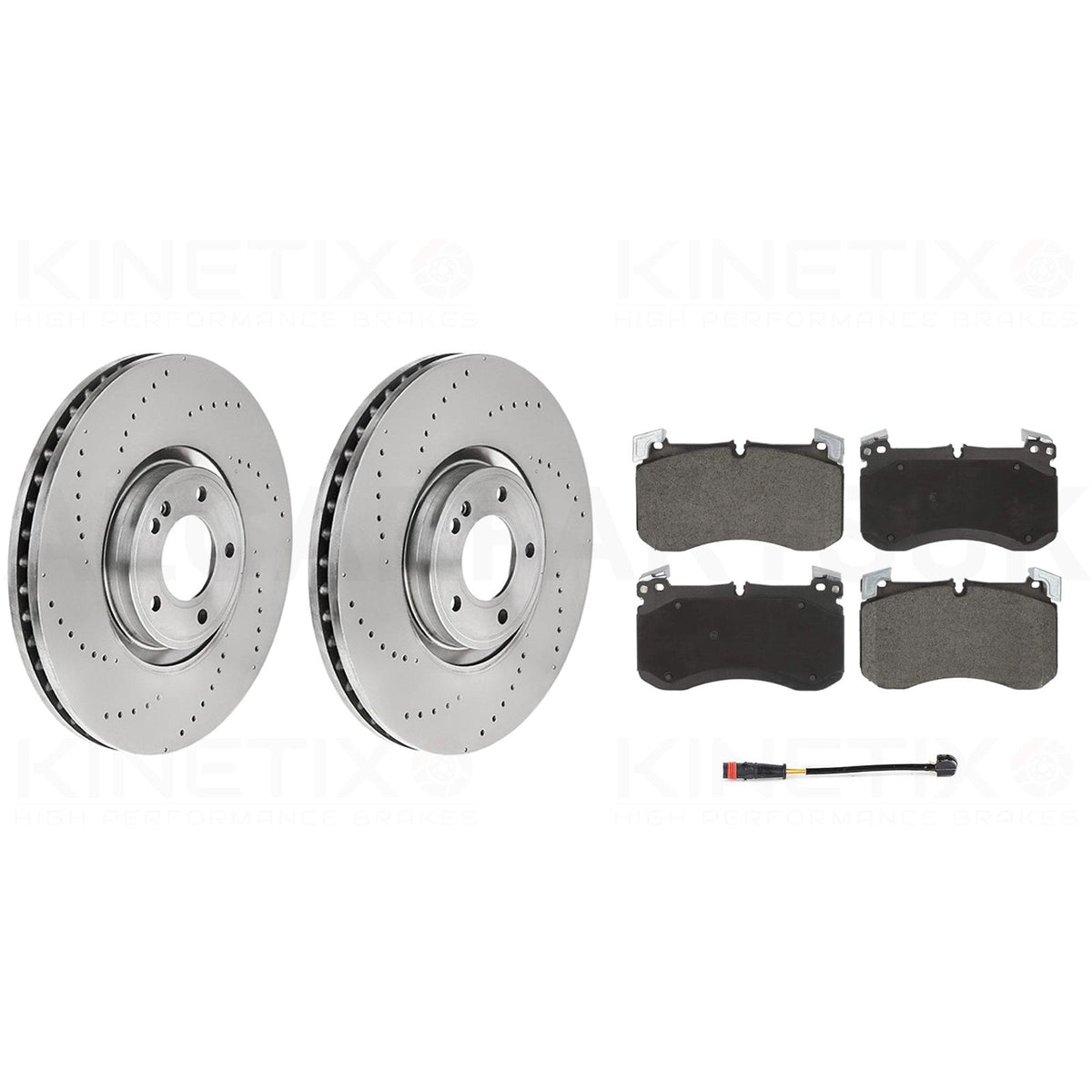 FOR MERCEDES G63 AMG 2018- FRONT BRAKE DISCS PADS WEAR WIRE SENSOR 400mm X 38mm