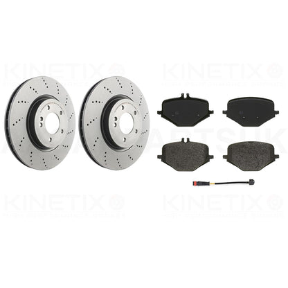 FOR MERCEDES G-CLASS G63 AMG 2018- FRONT REAR BRAKE DISCS PADS & WEAR WIRE SENSOR LEADS 400mm 370mm