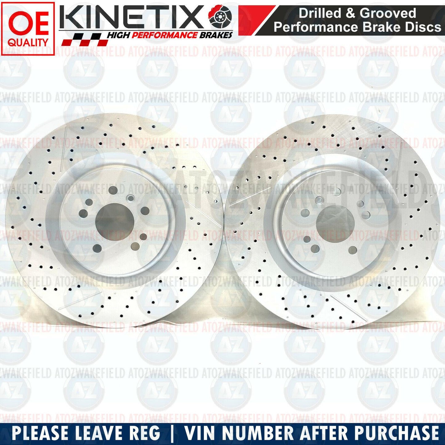 FOR MERCEDES GLS63 AMG FRONT DRILLED GROOVED BRAKE DISCS DELPHI PADS WEAR WIRE