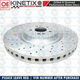 FOR MERCEDES ML63 AMG FRONT DRILLED GROOVED BRAKE DISCS DELPHI PADS SENSOR WIRE