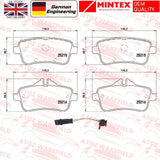 FOR MERCEDES GLE43 GLE63 GL63 ML63 AMG FRONT MINTEX BRAKE PADS SET WIRE SENSOR