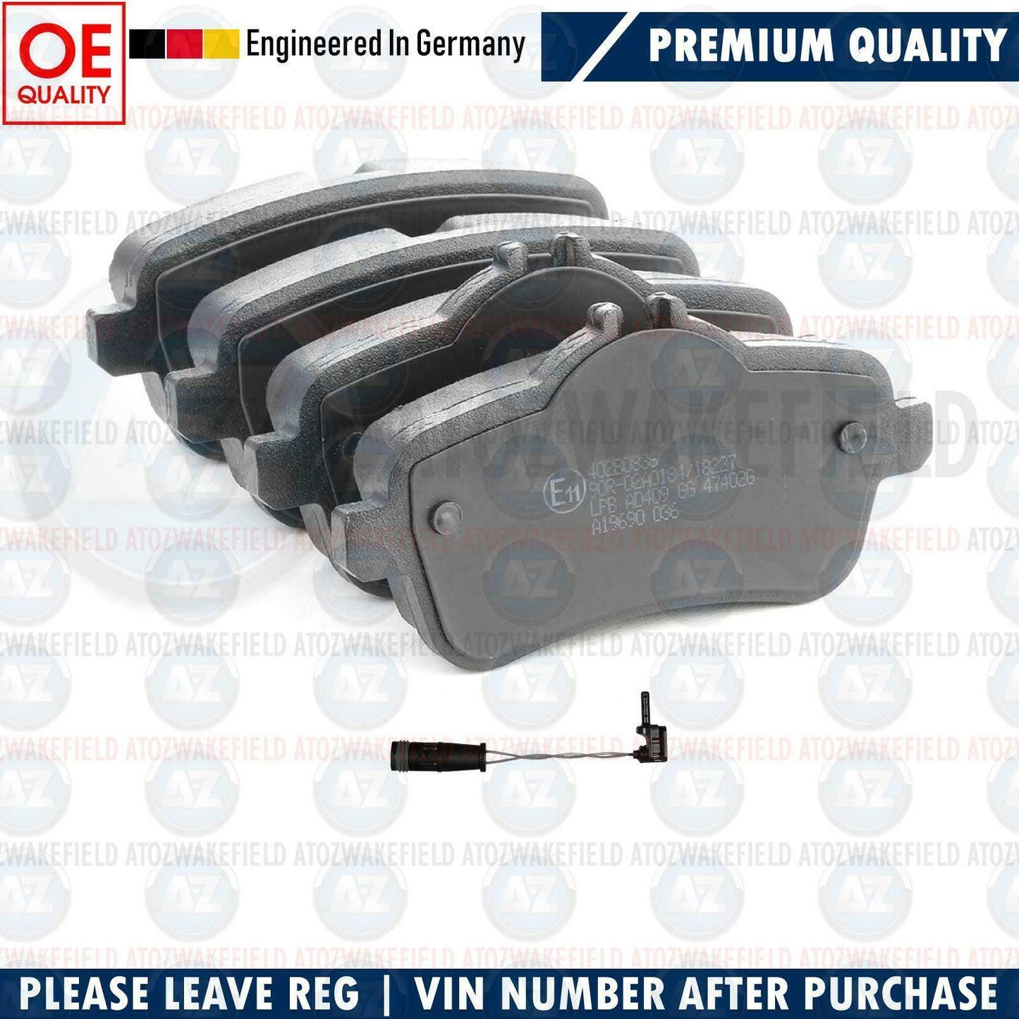 FOR MERCEDES GLE63 ML63 GL63 AMG REAR GERMANY BRAKE PADS WEAR WIRE SENSOR