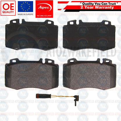 FOR MERCEDES S500 W221 FRONT PREMIUM QUALITY APEC BRAKE PADS WEAR WIRE SENSOR