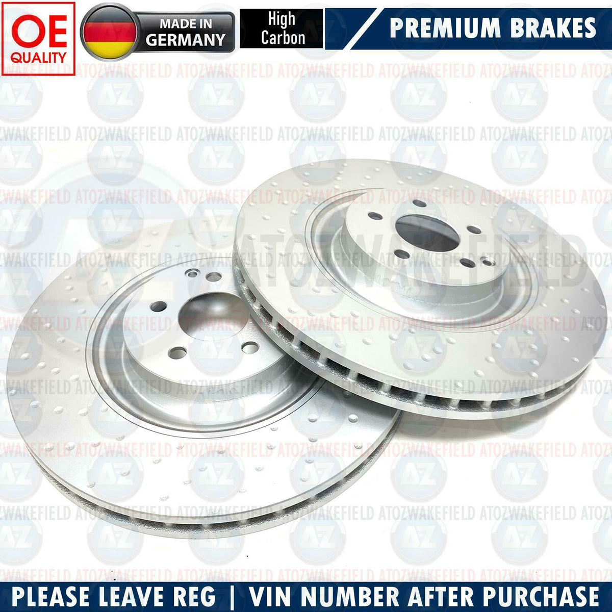 FOR MERCEDES S63 S65 CL63 CL65 AMG FRONT REAR DIMPLED BRAKE DISCS 390mm 365mm
