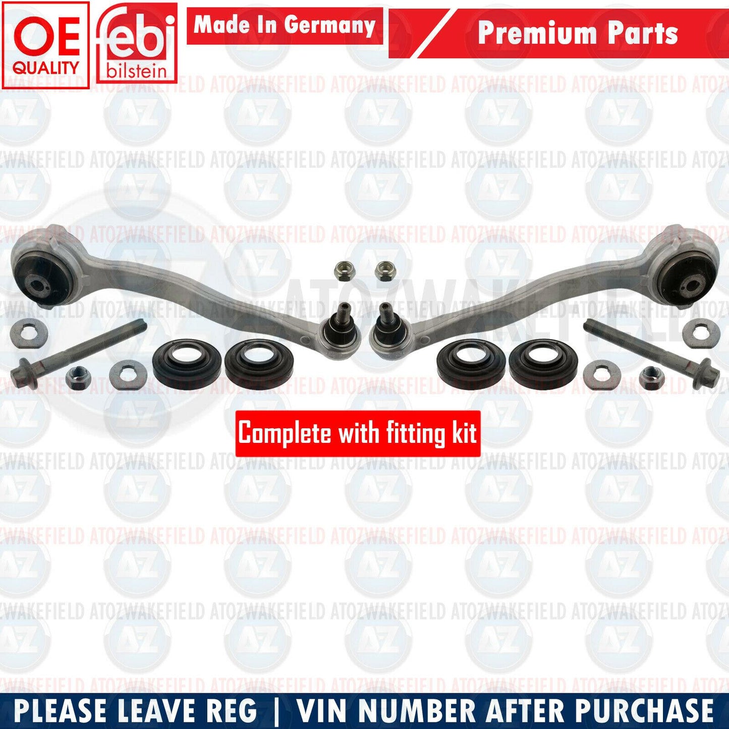 FOR MERCEDES SLK 11- FEBI BILSTEIN FRONT SUSPENSION WISHBONE TRACK CONTROL ARMS