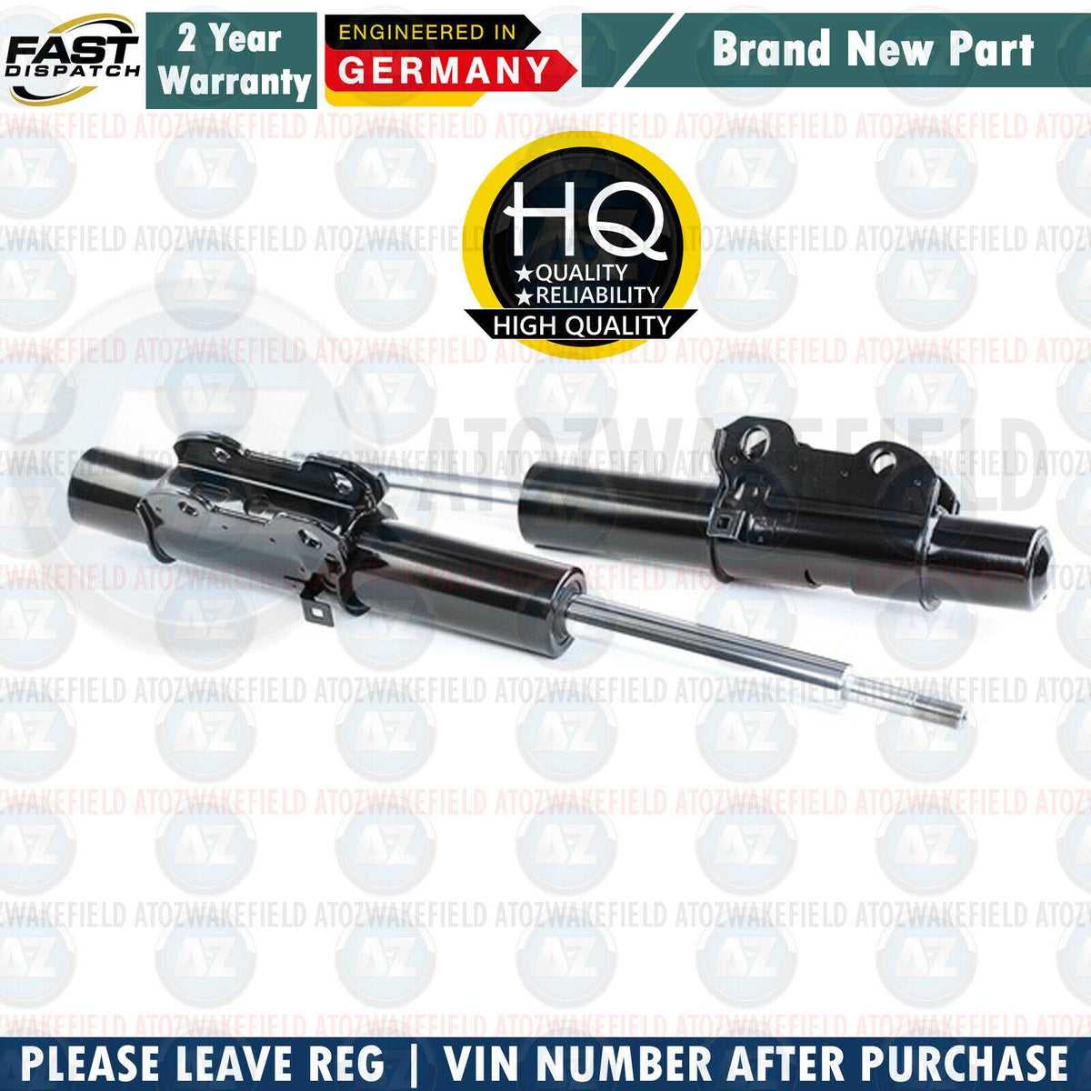 FOR MERCEDES SPRINTER VW CRAFTER FRONT AXLE SHOCKERS SHOCK ABSORBERS PAIR NEW