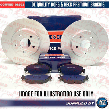 FOR MERCEDES V CLASS W447 REAR SOLID BORG BECK BRAKE DISCS PADS 300mm 2014-