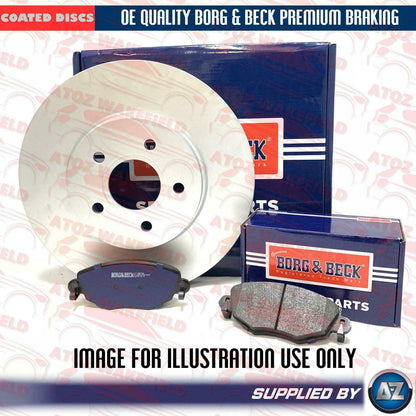 FOR MERCEDES V CLASS W447 REAR SOLID BORG BECK BRAKE DISCS PADS 300mm 2014-