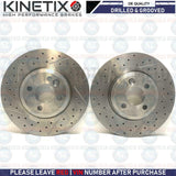 FOR MINI COOPER S JCW R55 R56 R57 R58 FRONT DRILLED GROOVED BRAKE DISCS 294mm