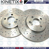 FOR MINI COOPER S JCW R55 R56 R57 R58 FRONT DRILLED GROOVED BRAKE DISCS 294mm