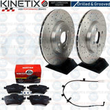 FOR MINI COOPER S JCW FRONT DRILLED & GROOVED BRAKE DISCS MINTEX PADS WIRE 294mm