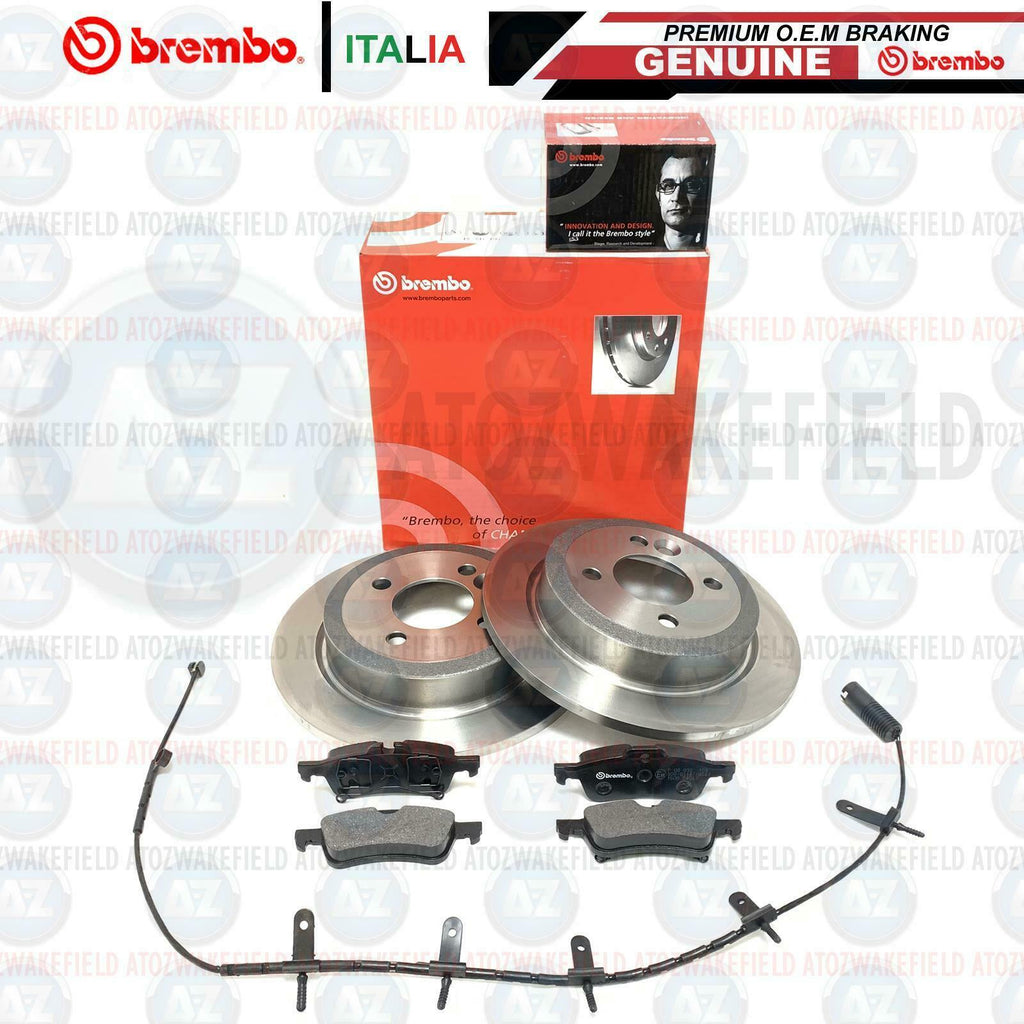 FOR MINI COOPER S REAR BREMBO BRAKE DISCS PADS WEAR WIRE SENSOR 259mm SOLID